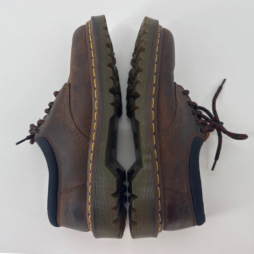 Dr. Martens 8053 Mens Oxford 8 Brown Leather Padded Collar Lug Sole
